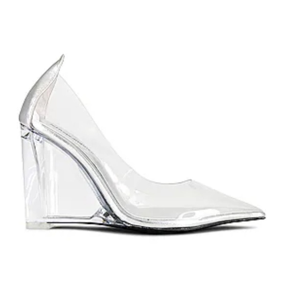 Jeffrey Campbell Clear View Wedge in Clear Vinylite size 9 NEW - Picture 1 of 4